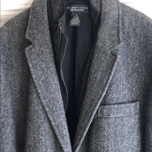 Bloomingdales detachable vest Herringbone blazer